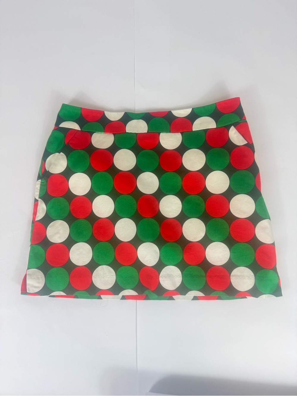 Loudmouth Polka Dot Mini Skort Red, Green & Cream Lined Golf Tennis Pickleball